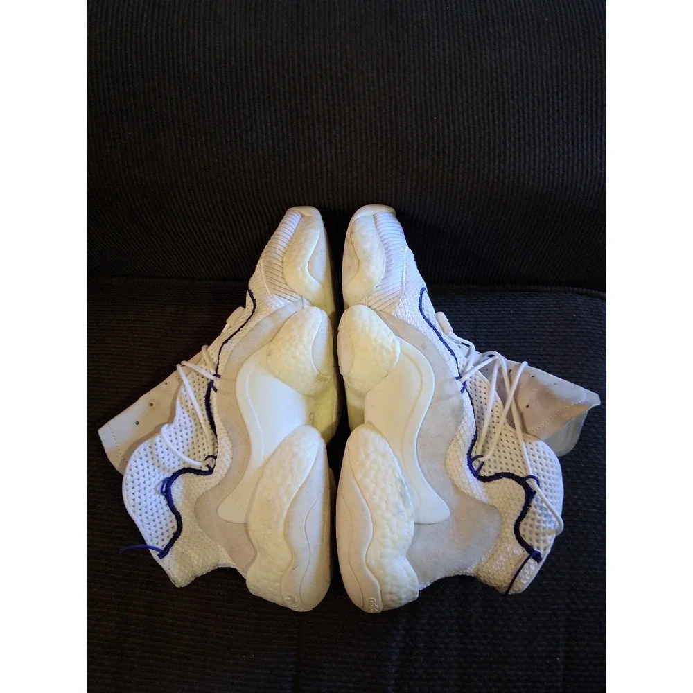 Adidas Crazy BYW LVL 1 Cloud White Purple CQ0992 Mens 13‎ Basketball Shoes